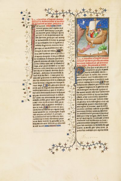 Julius Caesar, Escaping from the Island of Pharos, Swims to a Boat while Holding a Letter by Unbekannt Unbekannt
